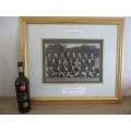 RARE RUGBY NOSTALGIA - VERY LARGE FRAMED VINTAGE 1950 PHOTO OF SOUTH WEST DISTRICT CURRIE CUP TEAM