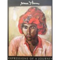 LARGE IRMA STERN EXHIBITION POSTER PRINTED ON WOOD - EXPRESSIONS OF A JOURNEY - EXHIBITION - 2003