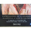 LARGE IRMA STERN EXHIBITION POSTER PRINTED ON WOOD - EXPRESSIONS OF A JOURNEY - EXHIBITION - 2003