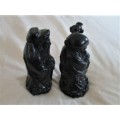 TWO DETAILED RESIN FIGURINES OF CHINESE IMMORTALS