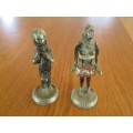 ULTRA RARE VINTAGE/ANTIQUE LEAD FIGURES OF SAN (BUSHMAN) MAN AND WOMAN - NEED REPAINTING