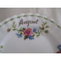 ROYAL ALBERT FLOWERS OF THE MONTH PLATE - AUGUST, POPPY DESIGN