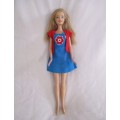 MATTEL BARBIE DOLL IN CUTE OUTFIT AND WITH KNEES THAT BEND