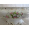 C 1891 - 1900 - ANTIQUE J & G MEAKIN DISH WITH PINK ROSES - FOR SPRING FLOWERS OR BON BONS