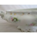 C 1891 - 1900 - ANTIQUE J & G MEAKIN DISH WITH PINK ROSES - FOR SPRING FLOWERS OR BON BONS