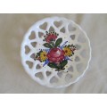 VINTAGE HAND PAINTED DISPLAY PLATE  WITH ROSE (SIGNED BY ARTIST)