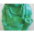 AWESOME COLOUR!  LARGE HAPPY BUDDHA WITH CHINESE SYMBOLS OF HEALTH, WEALTH AND HAPPINESS