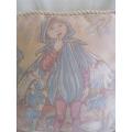 SO SPECIAL - A BELGIUM JACQUARD WOVEN TAPESTRY FLOWER FAIRY CUSHION - BLUEBELL FAIRY (CICELY BARKER)