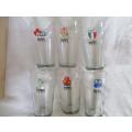CELEBRATE WITH THIS SET OF 1995 WORLD CUP RUGBY GLASSES (SIXTEEN IN ORIGINAL BOX)