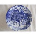 TWO CONSTANTIA FINE CHINA PLATES - THE RED LION - ONE BLUE AND WHITE AND ONE BROWN AND WHITE