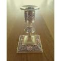 EXCEPTIONAL ANTIQUE CRAFTSMANSHIP!!  ORNATE COPPER AND BRASS CANDLESTICK WITH BRASS MARKING