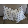 REAL FEATHER INNERS - TWO LARGE BEAUTIFUL VERY GOOD QUALITY CUSHIONS