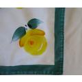 TWO PRETTY REVERSABLE MATERIAL PLACEMATS WITH YELLOW ROSES