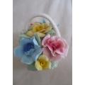 DELICATE AND BEAUTIFUL - VINTAGE SHAFFORD, JAPAN POSY BASKET (DAMAGE TO ONE PETAL)