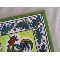 RARE VINTAGE/ANTIQUE RECLAIMED HAND PAINTED COIMBRA, PORTUGAL TILE - SIGNED