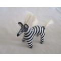 HAND MADE IN SOUTH AFRICA - THREE SMALL WELL MADE, VERY CUTE GLAZED ART POTTERY ZEBRAS