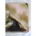 PURE NOSTALGIA - QUALITY WOODEN WALL PLAQUE OF LADY FROM DAYS GONE BY