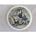 UNUSUAL ROUND STOKE-ON -TRENT, ENGLAND PORCELAIN WALL PLAQUE - A FIX OR DRAUGHTS