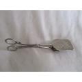 VINTAGE SILVER PLATED CAKE/PASTRY TONGS - ORNATE AND STURDY