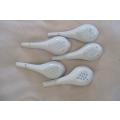 FIVE BLUE AND WHITE RICE GRAIN PATTERN CHINESE SPOONS FOR ONE PRICE