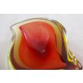A STUNNING SMALLER SIZED MURANO BOWL WITH TEARDROP/ WATER DROPLET SHAPE - BEAUTIFUL!