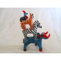 COLOURFUL SOUTH AFRICAN ART STUDIO ANIMAL STACK - SIGNED L`ZO