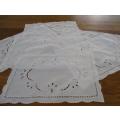 SIX BEAUTIFUL CUTWORK EMBROIDERY PLACEMATS IN LOVELY CONDITION
