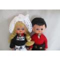 Hand made in Volendam - Two small vintage Dutch dolls to display still in original box