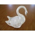 Elegant porcelain swan with Capodimonte? mark