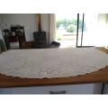 A Large vintage lace tablecloth - oval