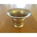 A nice-sized, heavy solid brass mortar and pestle