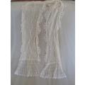 Beautiful double layered old lace embroidered and crocheted shawl to wear or drape