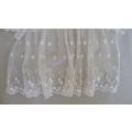Beautiful double layered old lace embroidered and crocheted shawl to wear or drape