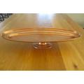 Made in India - a very large vintage footed copper serving platter - great for entertaining