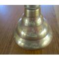 Interesting table/bar decor - vintage engraved brass Indian Hookah Chillum pipe