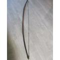 Rare find 3 - Vintage authentic hand made Maasai wooden bow, gourd quiver & three hand forged arrows