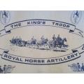 Very unusual vintage 1976 cloth (signed) of the King`s Troop Royal Horse Artillery