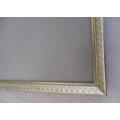 Vintage decorative brass photo frame with faux leather backing