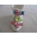A cute small floral porcelain shoe to add to your order