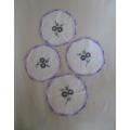 For hand embroidered round cloths with hand crocheted border