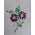 For hand embroidered round cloths with hand crocheted border