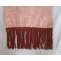 Beautiful lined crushed satin runner with long tassels