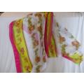 A beautiful large soft shawl/throw with romantic stage coach design