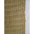 A very soft vintage hand crocheted shawl in lovely old gold colour to wear or to drape