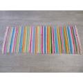 A nice-sized colourful woven rag rug in great condition