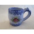 Vintage Alcobaca, Portugal hand painted mug with floral design