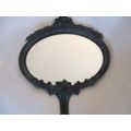 Beautiful vintage art nouveau style pewter hand held/wall hanging mirror