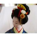A very beautiful larger vintage Japanese geisha doll in exquisite outfit