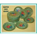 LOVELY BOXED SET OF SIX HAND PAINTED COASTERS VINTAGE