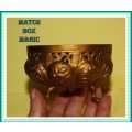 UNUSUAL THREE FOOTED METAL BOWL GOLD COLOUR